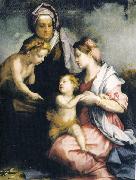 Andrea del Sarto Madonna col Bambino, Santa Elisabetta e San Giovannino Spain oil painting artist
